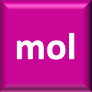 W fioletowym kwadracie napis mol.