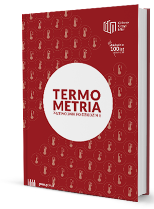 Miniatura okładki Przewodnika - na czerwonym tle w białym kółku napis Termometria.